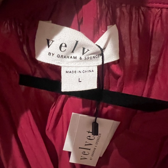 Velvet by Graham & Spencer Raspberry Red Blouse - Picture 2 of 5